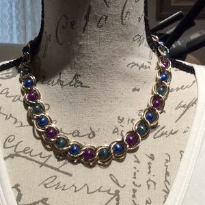 Vintage Gold multicolored Neckace